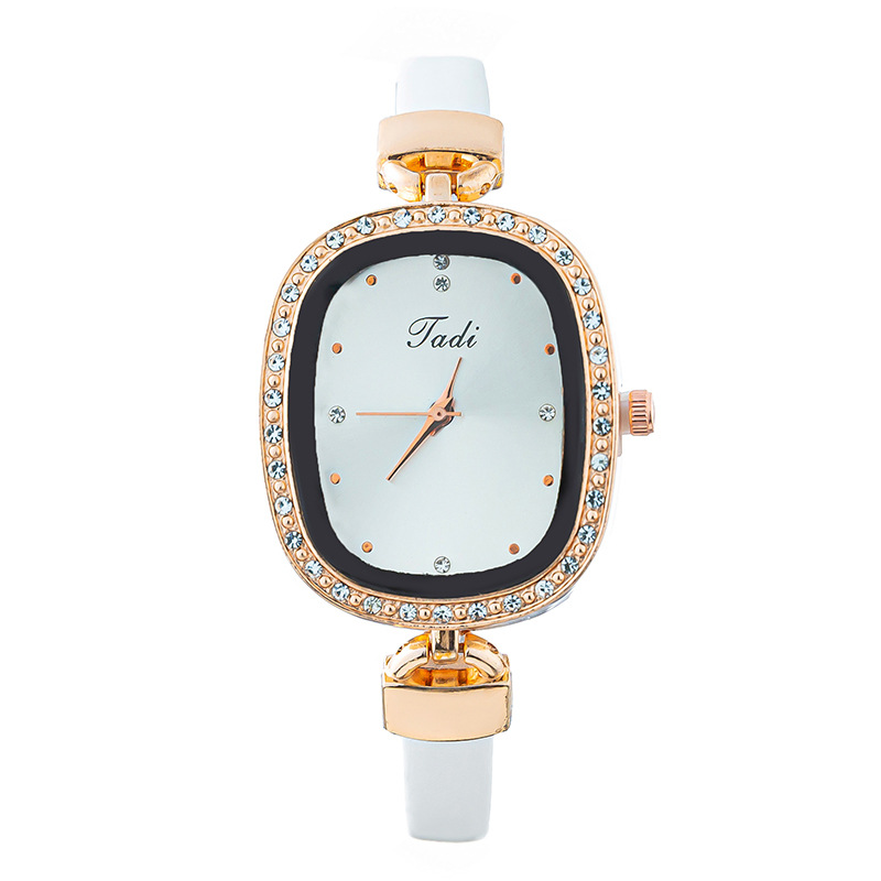 新森系手表小清新文艺女学生椭圆型简约女表复古皮带网红女石英表