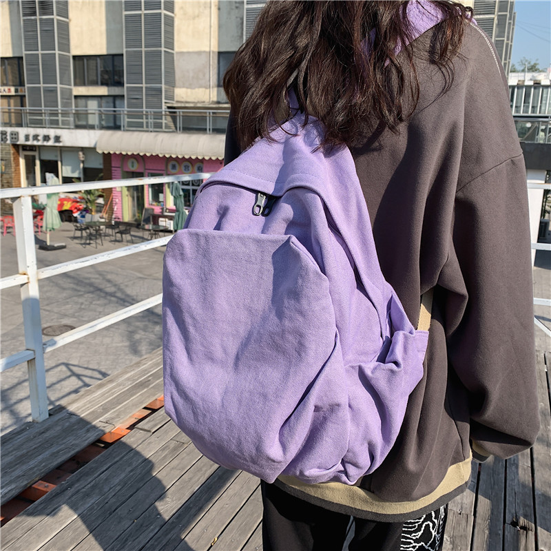 Backpack Women's 2023 New Washed Canvas Artistic Korean Style College Style Student Schoolbag Casual Cool Backpack Fashion