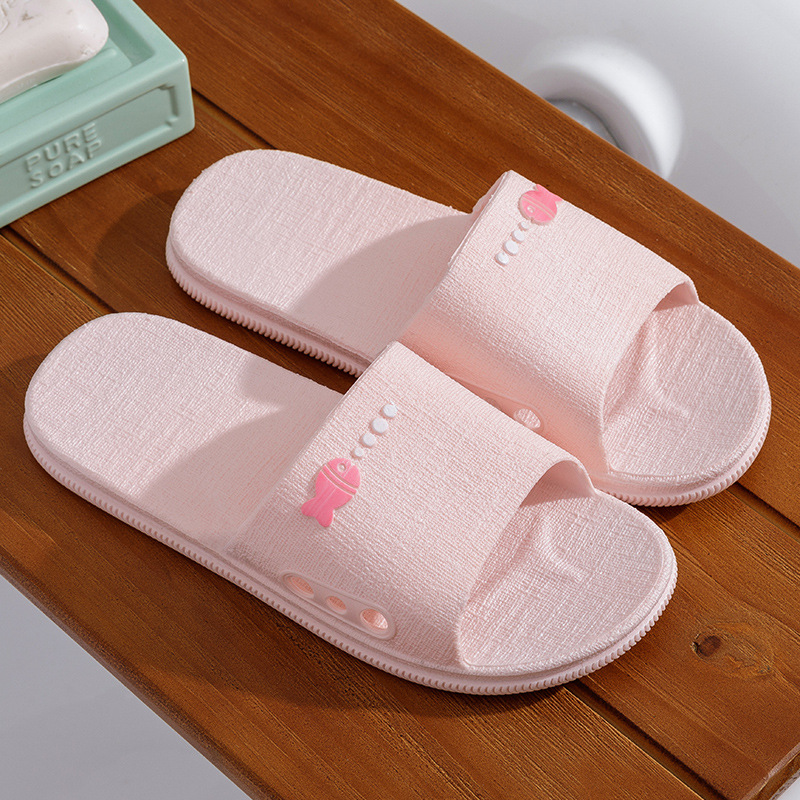 New Wholesale Home Slippers Female Home Non-Slip Soft Bottom Bathroom Hotel Couple Cute Slippers Male Bath