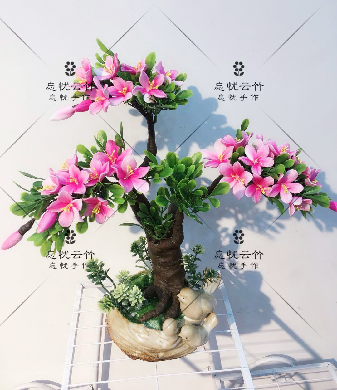 淘花缘丝网花材料丝袜花材料手工diy材料新款小杜鹃花盆景材-阿里巴巴