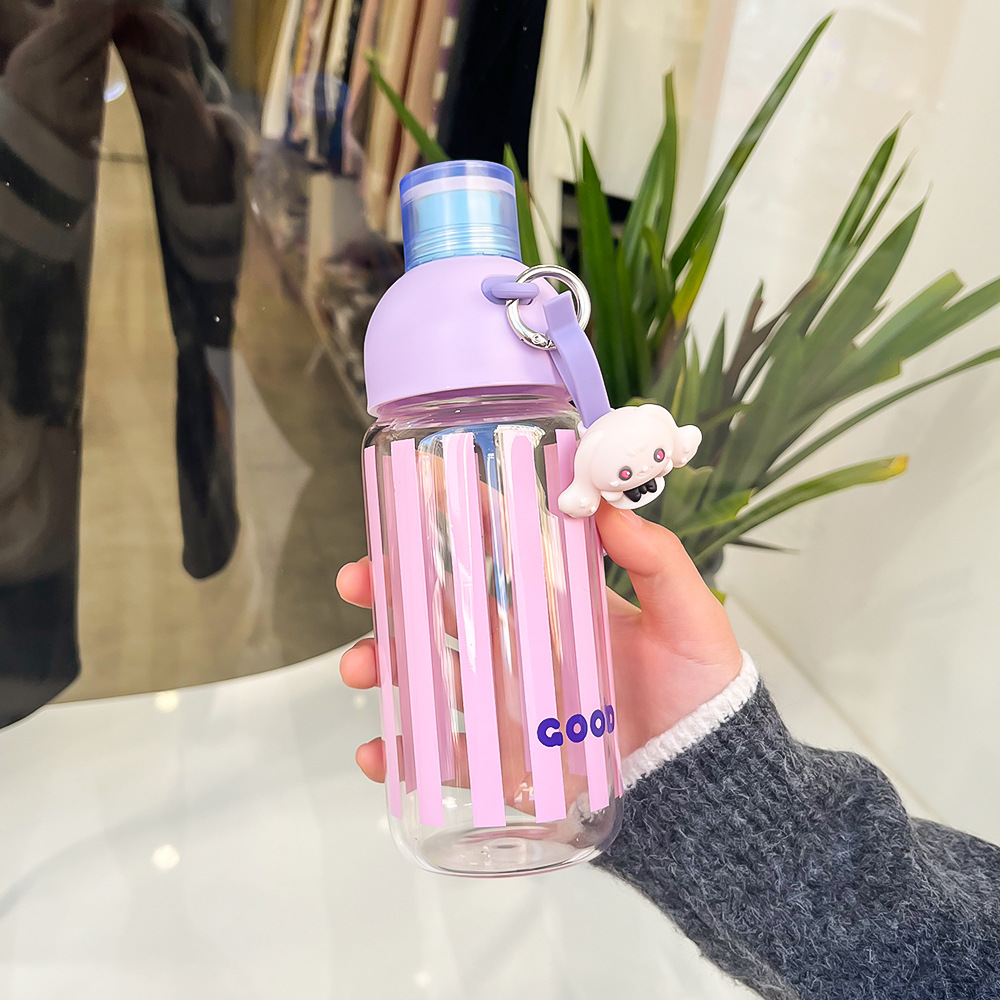 Ws Sanrio Water Cup Good-looking Internet Celebrity Cold Extraction Glass Cup Coffee Cup Portable Cup Student Girls Milk Tea