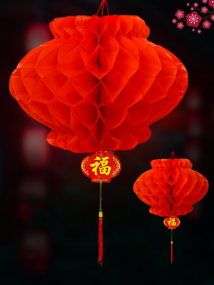 年货发光灯笼地摊