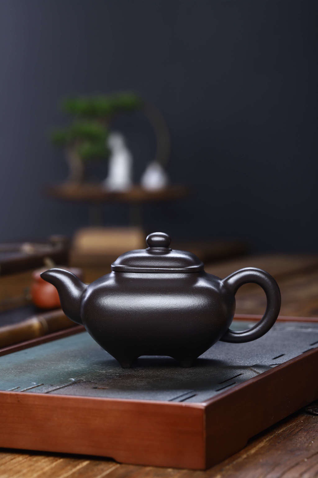 宜兴紫砂壶茶具茶道名家正品纯手工精品原矿优质石黄四方传炉壶