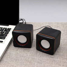 中性2.0方块小音箱音响USB桌面小音箱装机赠送礼品电脑笔记本跨境