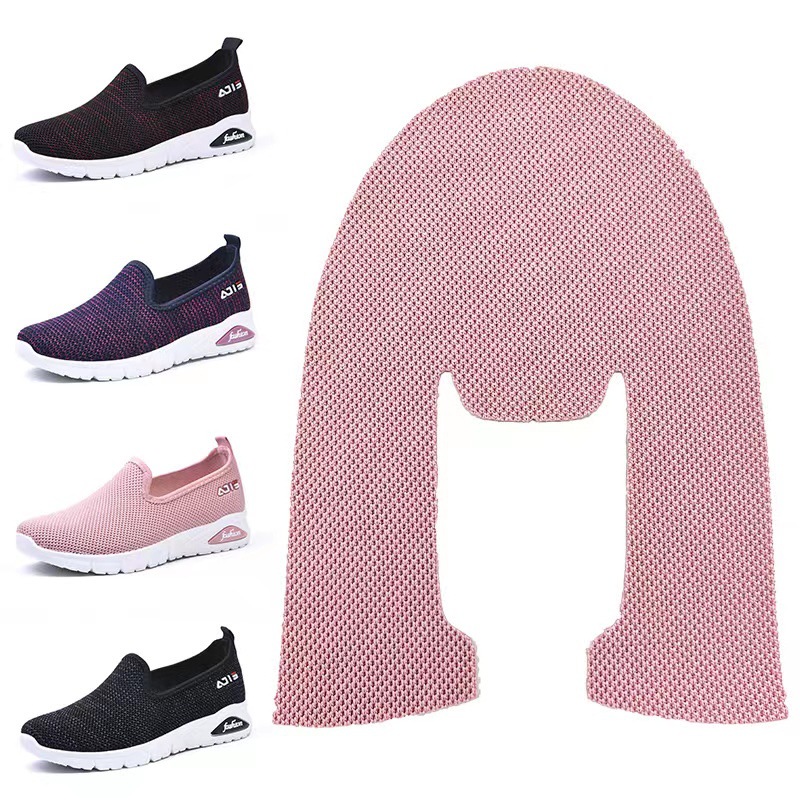 Factory Direct Supply Slip-on Sock Shoes 3D Flat Knitted Shoe Uppers Knitted Footwear Uppers High Elastic Breathability Flying Woven Upper Semi-Finished Products