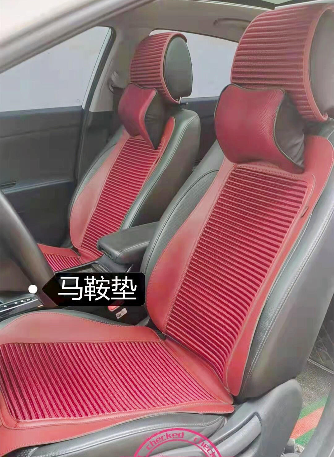 新款汽车坐垫四季通用坐垫通风透气凉垫免捆绑马鞍垫小蛮腰座垫