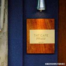 黄铜折弯招牌刻字工作室店铺日式咖啡厅挂牌门牌