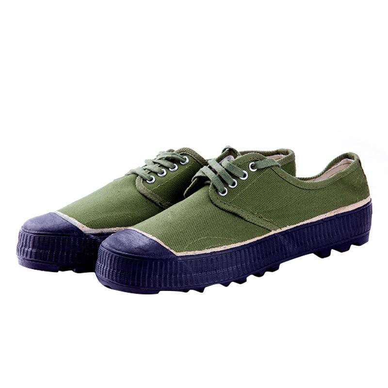 际华3539解放胶鞋黄胶鞋帆布低帮工地鞋农田胶鞋防滑胶鞋平底胶鞋