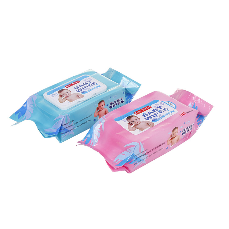 80-Piece Baby Hand and Mouth Wipes Household Portable Baby Wipe Butt Soft and Comfortable Hand-Free Wipes with Cover