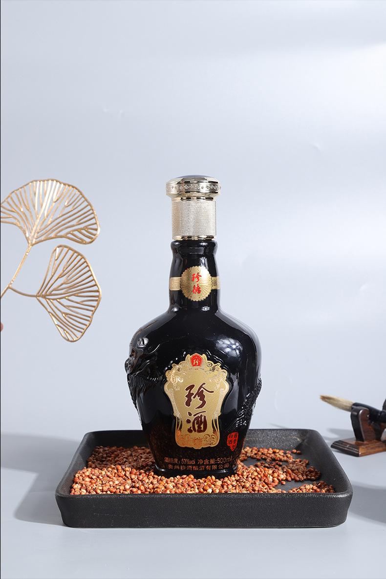 贵州珍酒珍德53度酱香型白酒纯粮酿造大曲酱香500ml【酒厂自营】