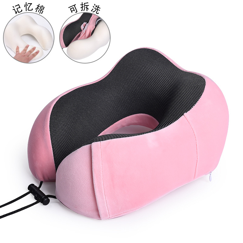 Hump U-Shaped Travel Pillow of Memory Foam U-Shaped Pillow Neck Pillow Aircraft Neck Pillow Neck Pillow Printed Logo Factory Wholesale