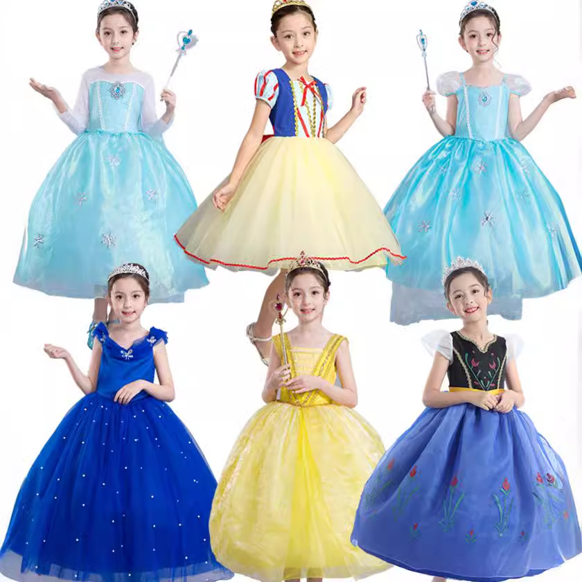 儿童裙子夏季新款白雪公主裙万圣节演出服女童连衣裙童装一件代发
