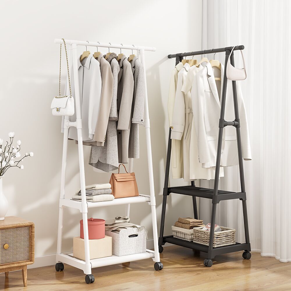 southeast asia cross-border simple coat rack mobile hanger multi-functional storage rack storage rack dormitory clothes hanger