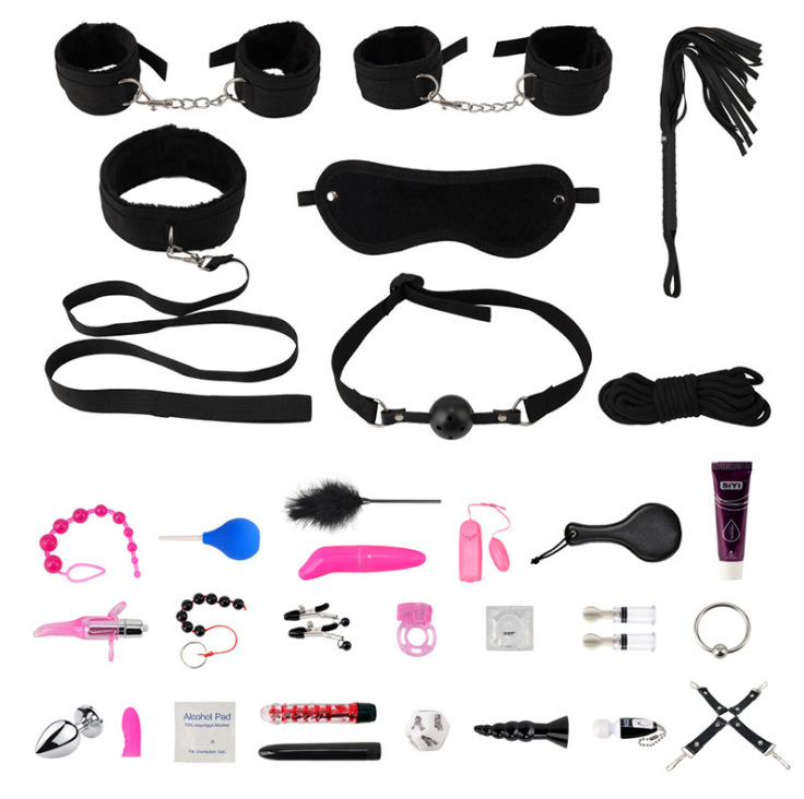 情趣30件套装捆绑束缚调教手脚铐成人用品外贸批发 bondage set