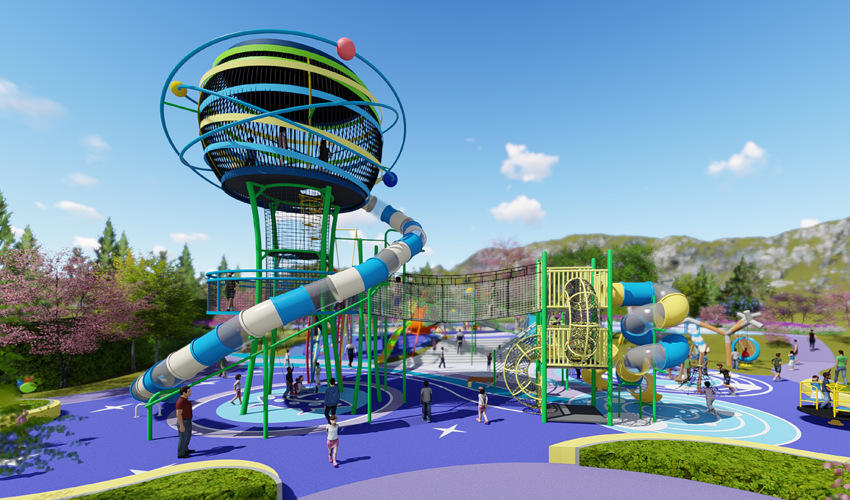 大型户外不锈钢滑梯非标设制造产儿童游乐设备景区公园无动力设施