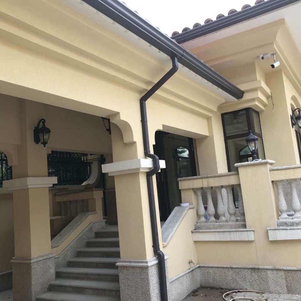 精品别墅室外铝合金雨水管方形水管彩铝排水管道落水管下水管配件