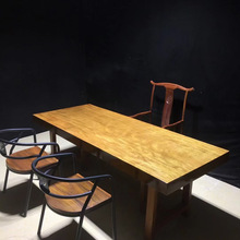 整块板金丝楠木茶桌办公桌电脑桌客厅餐桌新中式一件代发