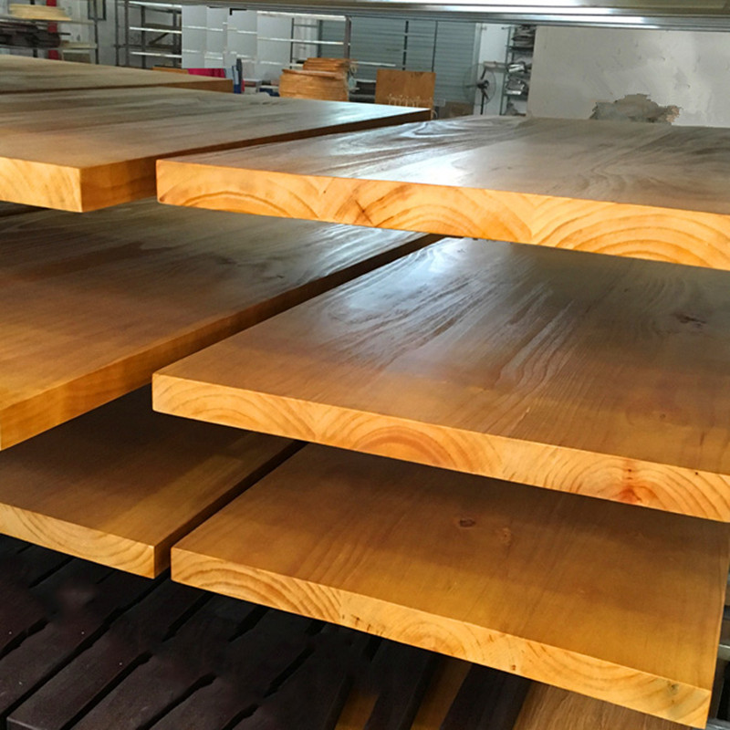 实木板定制大板松木桌吧台办公桌面定做自然边整板大板材木板批发