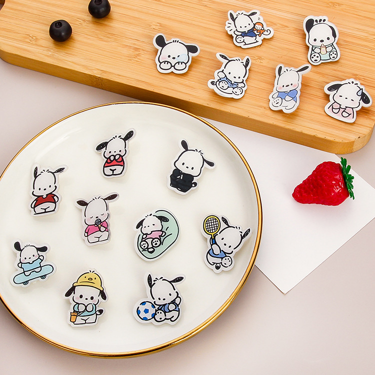 INS Cute Children Badge Cartoon Acrylic Pacha Dog Brooch Wholesale Clothes and Bags Pendants Pin