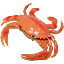 螃蟹玩具塑胶海洋动物软胶大大闸蟹龙虾道具男孩儿童玩具捏叫发声