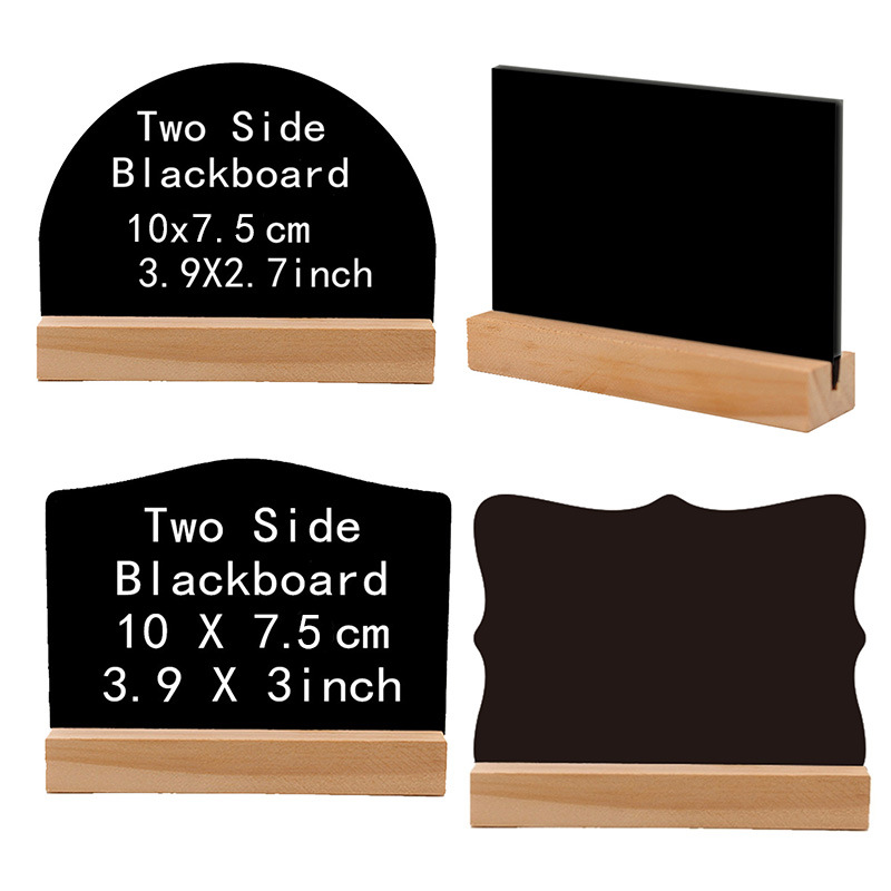 木制双面小黑板摆件家居装饰酒店吧台写字板双面黑板留言板工艺品