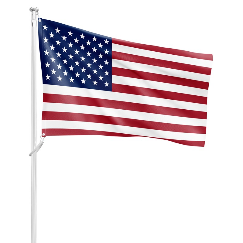 蓝白红条美国国旗独立日旗竞选旗涤纶美国旗各种国旗加 工定 制