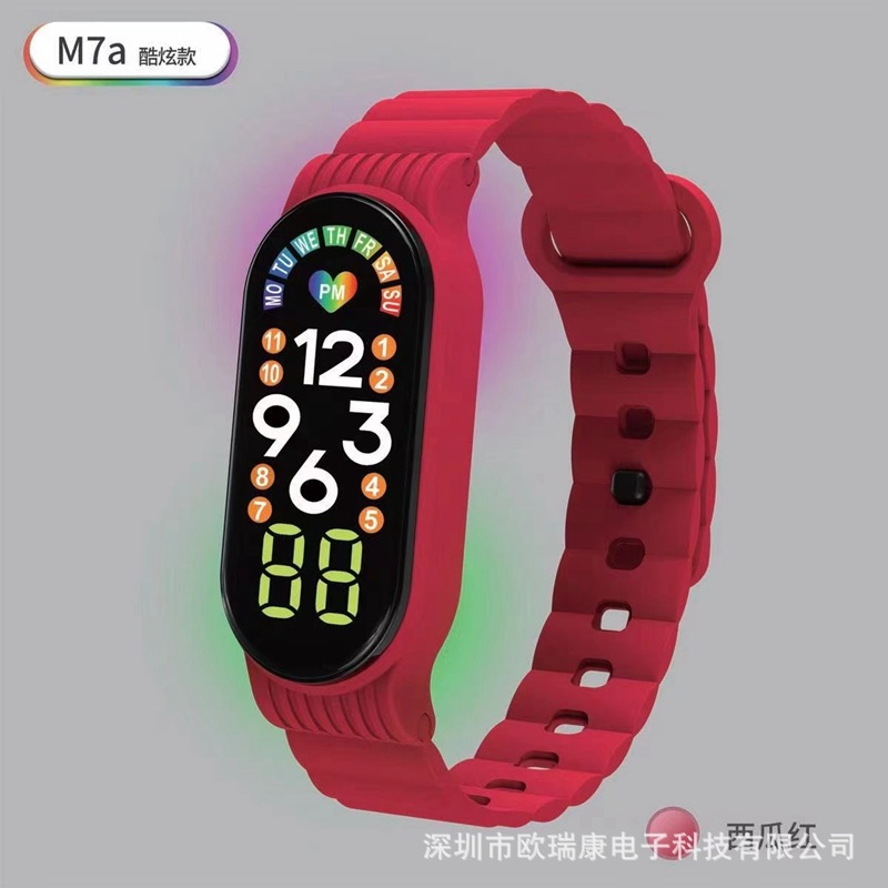 New Led Flash Electronic Watch Bracelet M7a Student Sports Ins Wind Factory Source in Stock Direct Selling