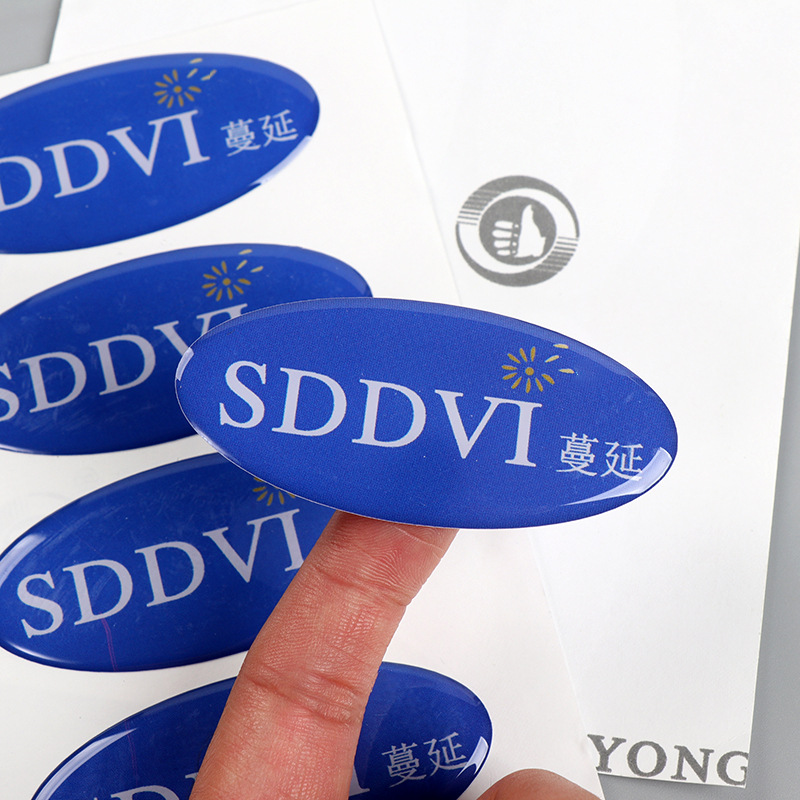 厂家定做创意水晶滴塑不干胶标签透明pvc立体滴胶商标贴纸定制