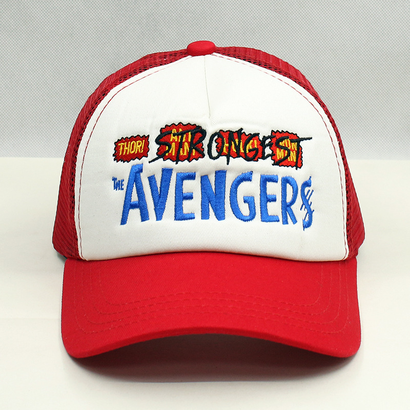 Thor Hat the Strongst Avengers Sol Same Print Mesh Cap Marvel Sunshade Baseball Cap