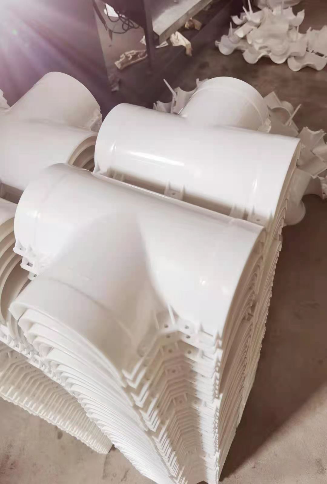 pvc保温管外包45度半弯头50-110 pvc护套半弯连接片