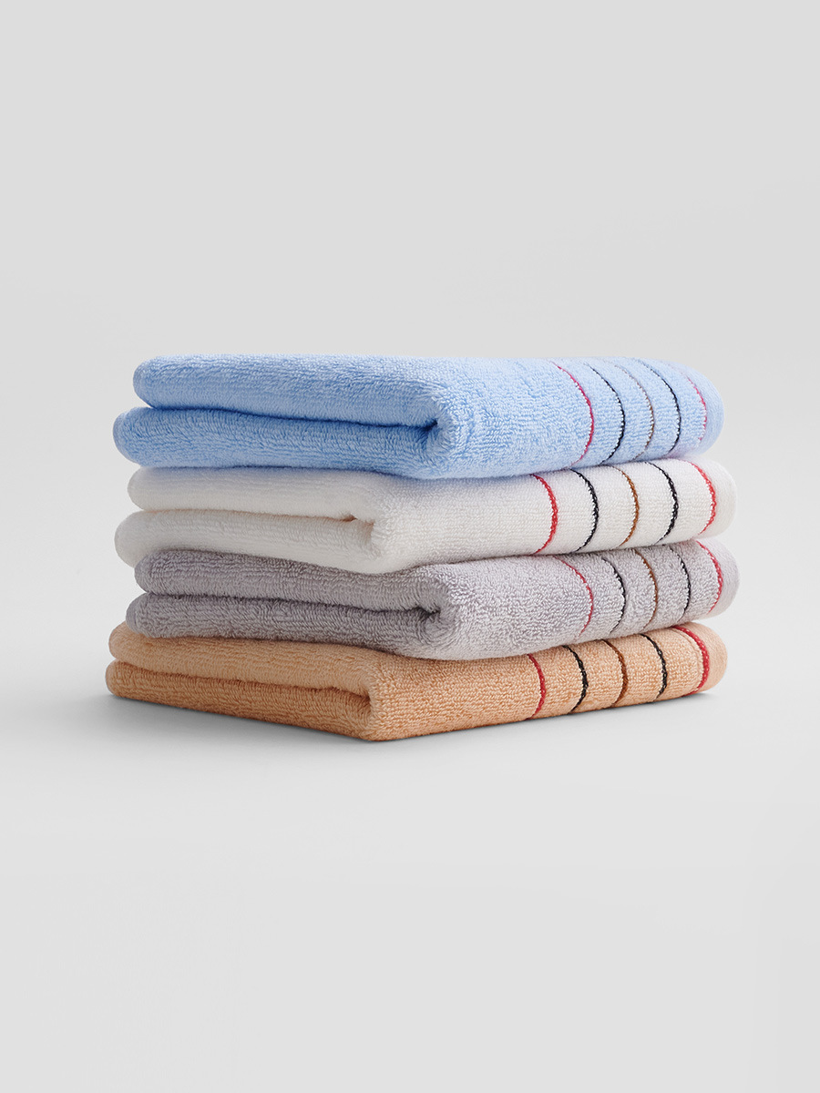 洁丽雅毛巾 纯棉加厚条纹洗脸巾吸水全棉家用成人不掉毛大毛巾