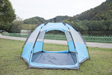 户外帐篷3-4人5-8人双层全自动防雨露营帐篷野外野营六角帐篷
