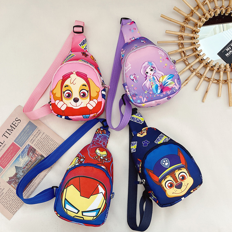 Kid's Messenger Bag Boy Chest Bag Fashion Canvas Mini Waist Bag Korean Cute Baby Going out Small Bag Backpack