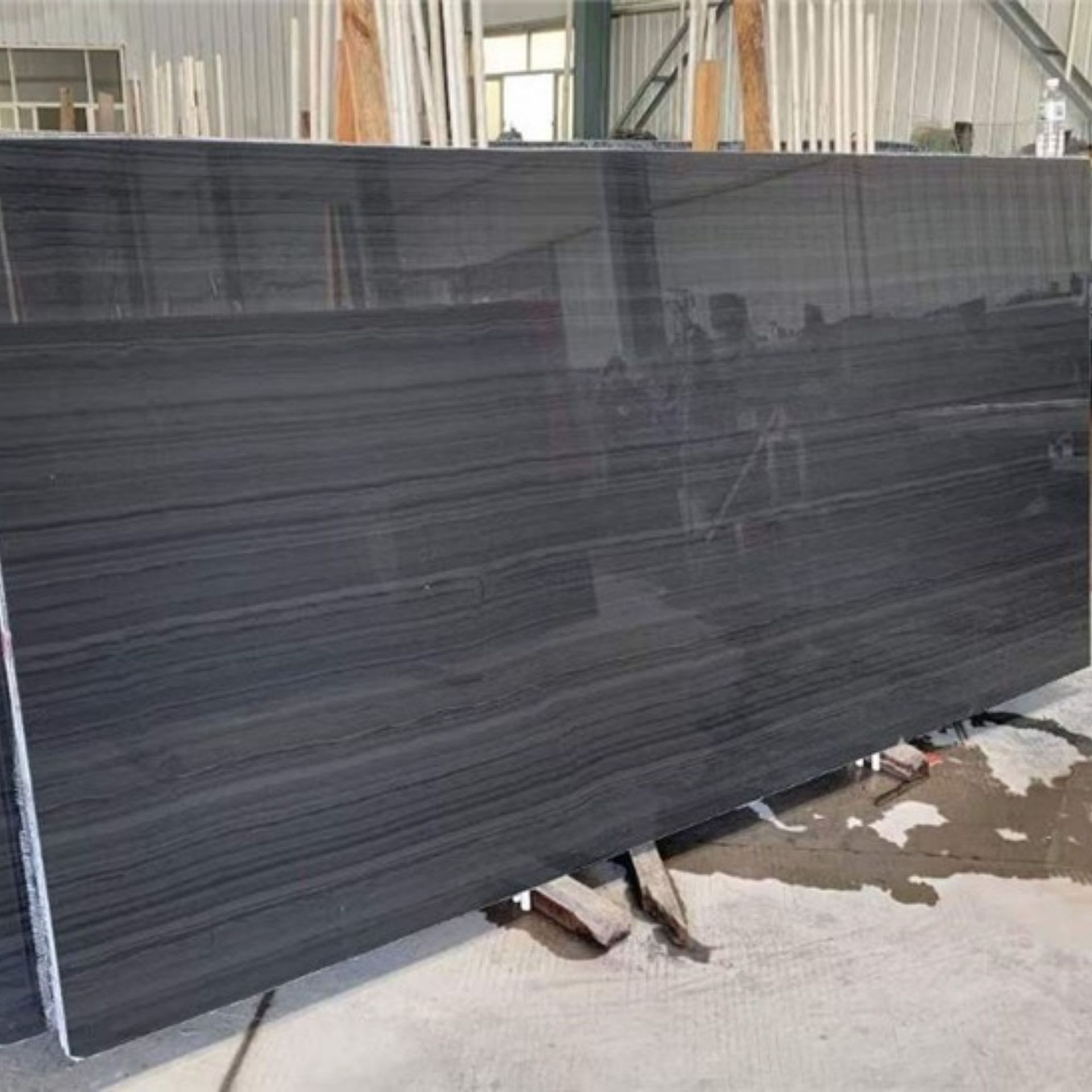 黑檀木纹大理石桌面 石材地板木纹砖 柔光砖大理石台阶