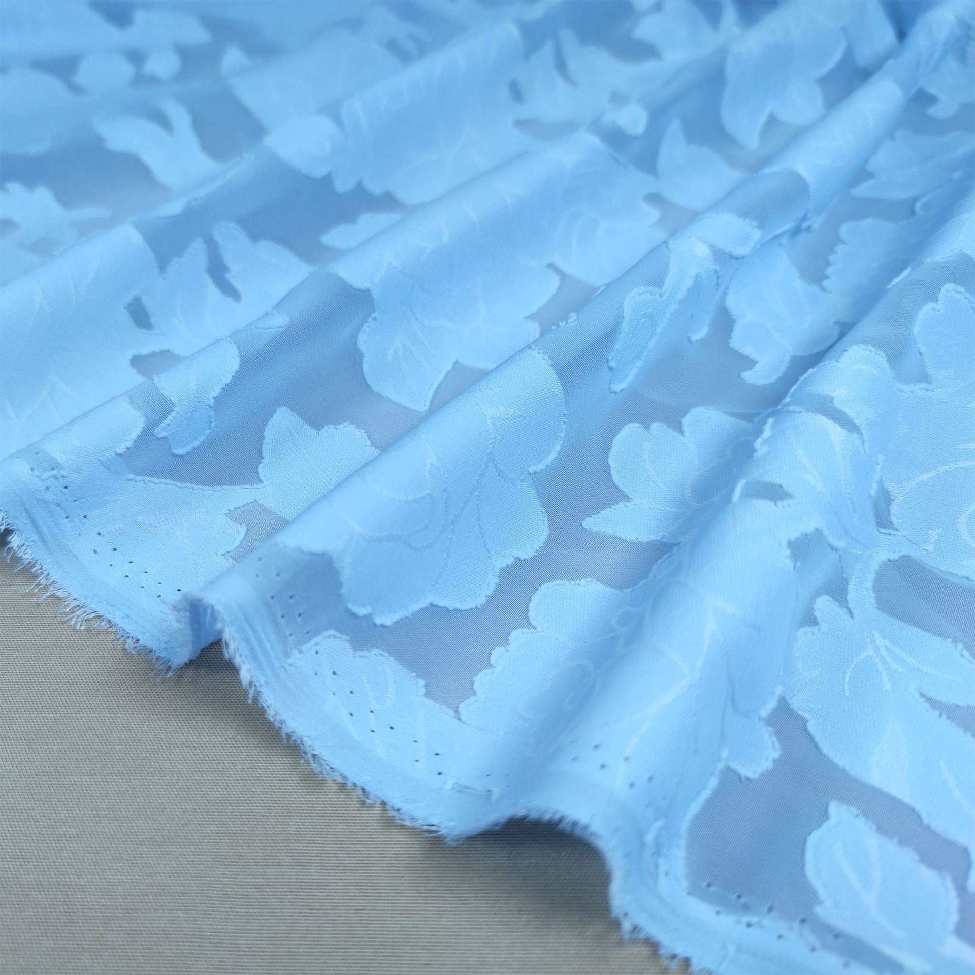 Peony Flower Chiffon Cut Fabric Skirt Hanfu Chiffon Cloth Dress Chiffon Cut Flower Jacquard Fabric