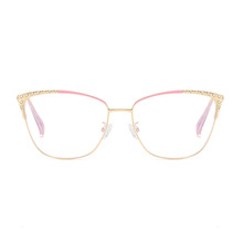 防蓝光 眼镜新款高气质猫眼镜架可配度数男女款光学镜欧美平光镜