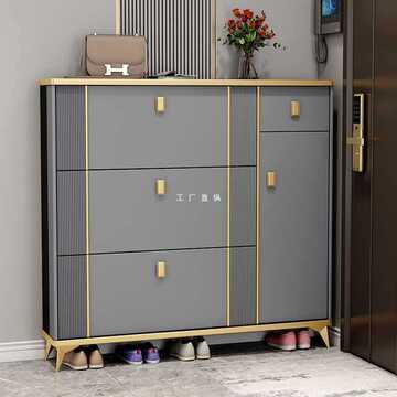 轻奢翻斗鞋柜家用门口门外玄关柜大容量收纳简约现代靠墙鞋架