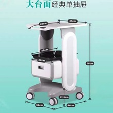 牙科移动小推车边柜单抽双抽常规桌面大台面器械工作台带轮推车