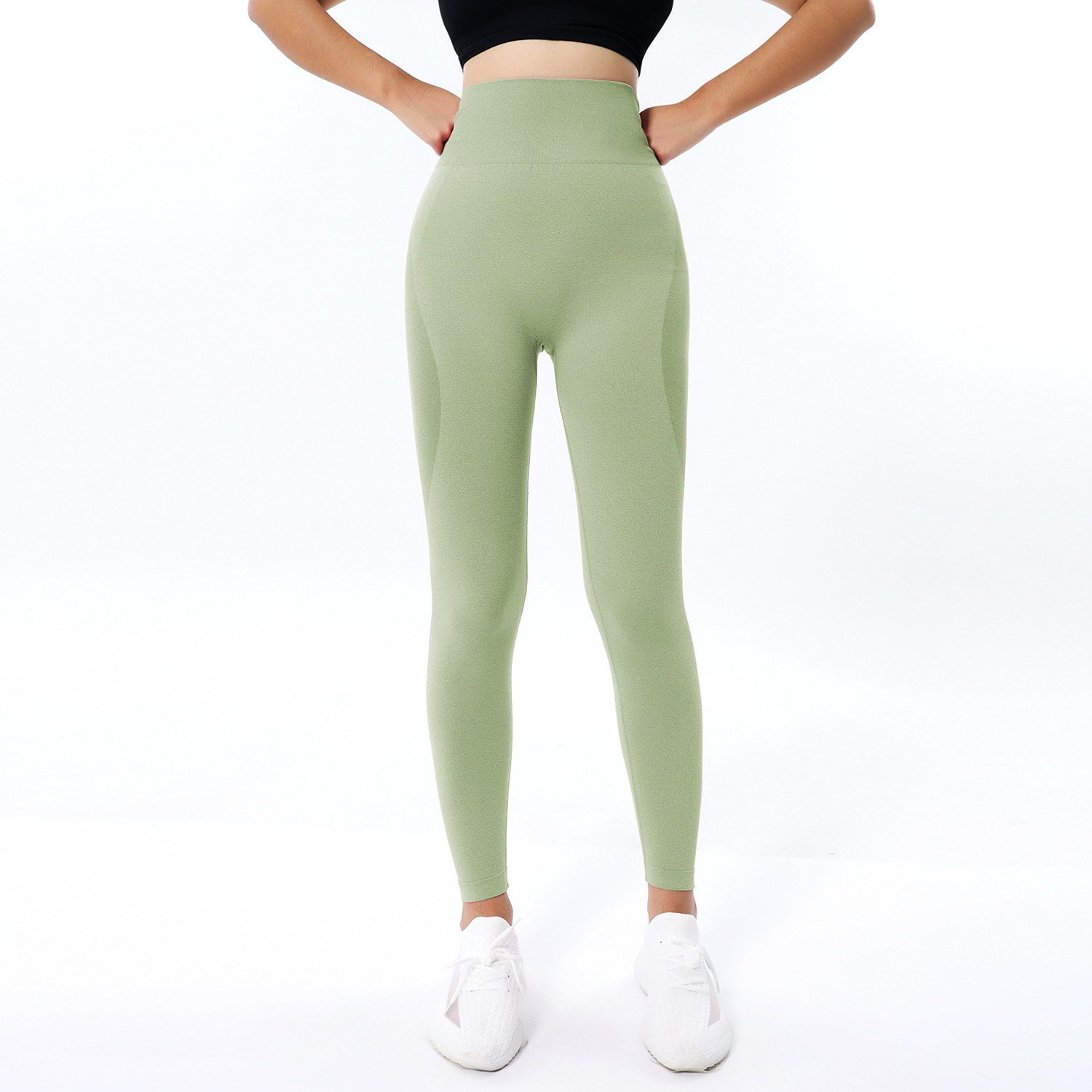 European and American Breathable High Waist Hip Lift Yoga Pants Women's Quick-Drying Belly Contracting Sports Leggings Violently Sweat Fitness Sports Pants Trousers