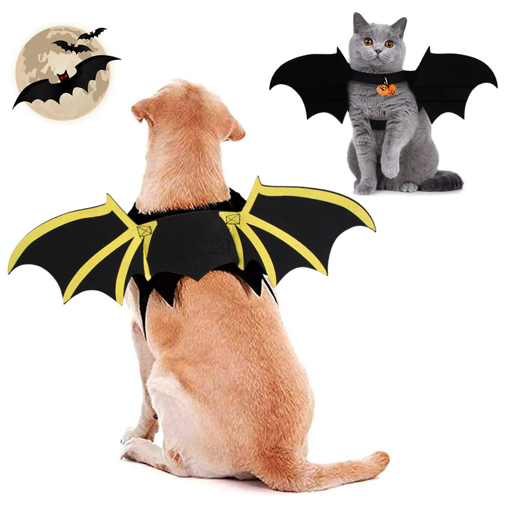 Halloween Pet Costume Clothes For Cosplay Soft Harnesses Pet Dog Harness Vest Cat Bat Harness