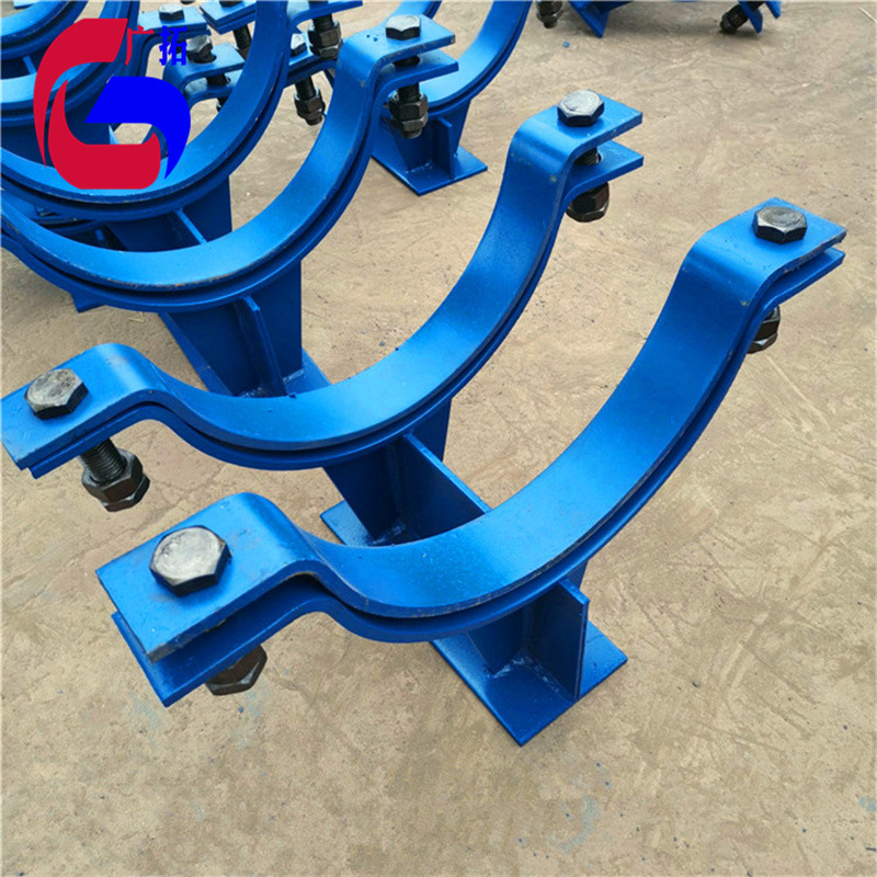 j4管夹加筋型t型管托 管廊支架 成品滑动支座 弯头支座