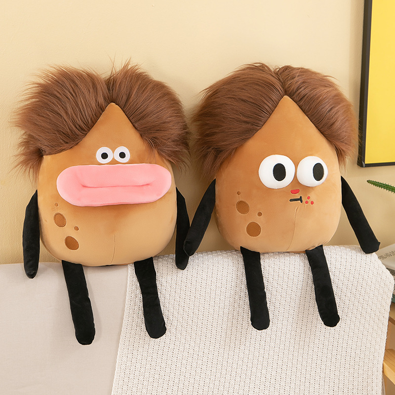 大号丑萌土豆仔毛绒玩具可爱玩偶公仔爆款网红香肠嘴抱枕女生礼物