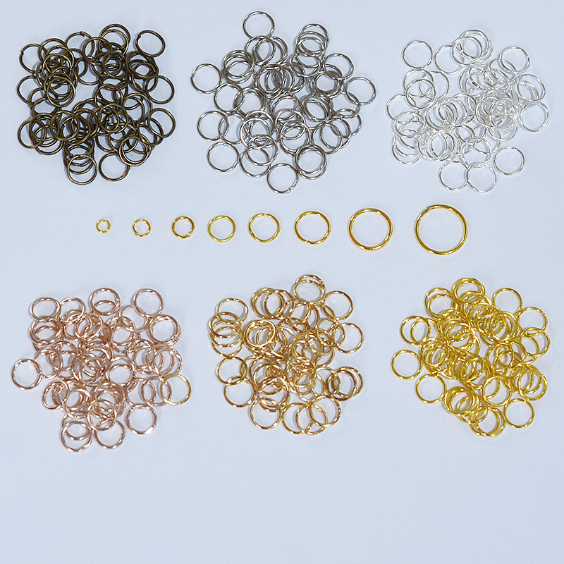 3-12mm Broken Ring O Ring Single Circle Hanging Ring Connection Ring DIY Handmade Beaded Material Hair Clasp Earrings Accessories