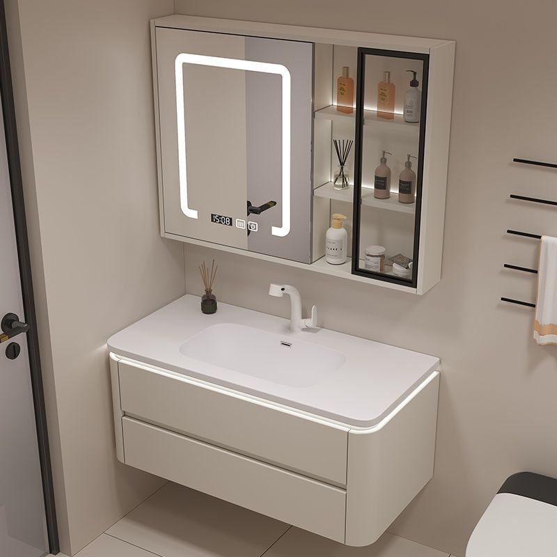 Bee Bathroom Modern Minimalist Cori Skin-Resistant Whole Washbin Bathroom Table Wash Basin Washbasin Cabinet Combination