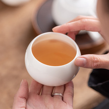 羊脂玉茶杯德化白瓷主人杯品茗家用单杯茶盏功夫茶具批发加印logo
