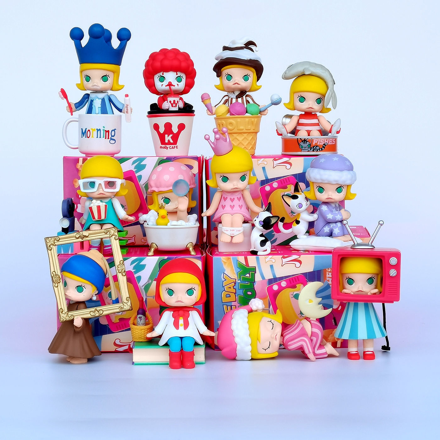 祖国版泡泡马特盲盒一套 全套茉莉molly的一天泡泡浴少女心手办-阿里