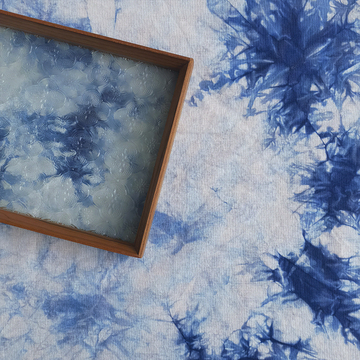 云染云海|二三米植物蓝染扎染布料成品  幼儿园环创民宿桌布