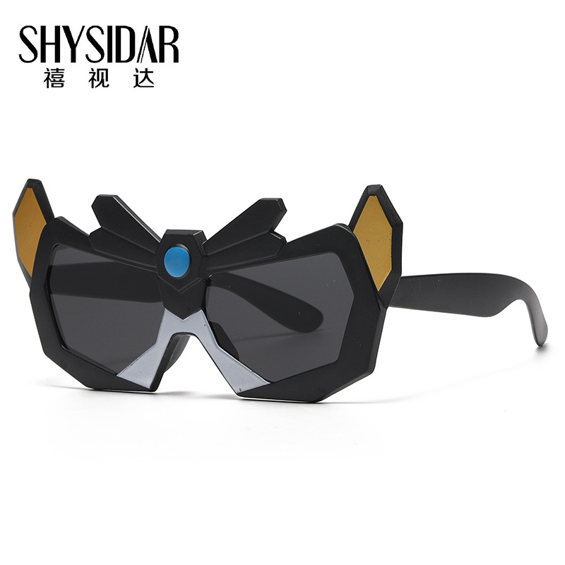 Children's Sunglasses Boys Trendy Cartoon Transformers Sunglasses UV Protection Baby Funny Photography Toy Glasses