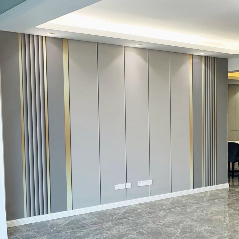 轻奢风电视背景墙竹木纤维集成墙板客厅卧室2023新款格栅线条扣板