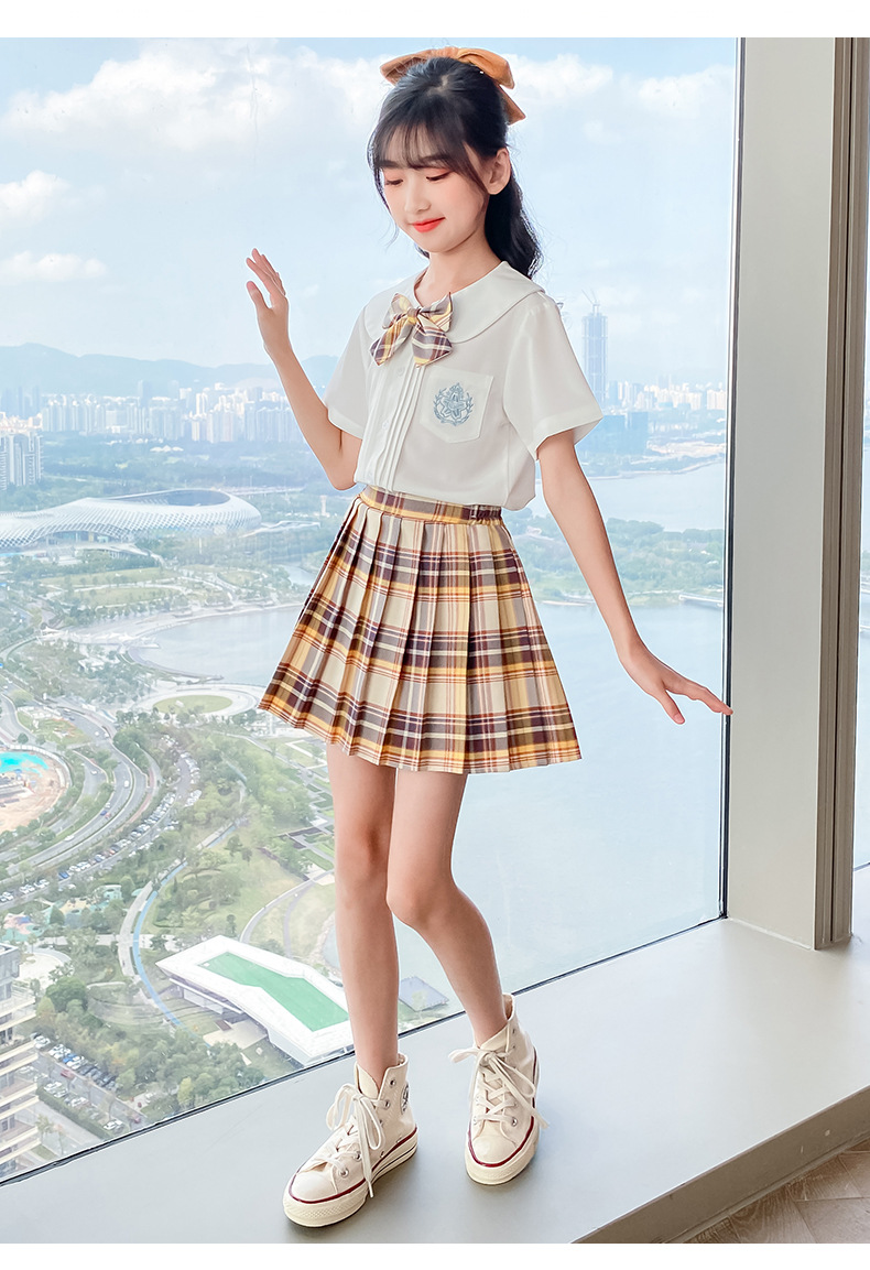 儿童jk制服夏天裙正版全套学院风校服短袖女童套装夏款2021年洋气